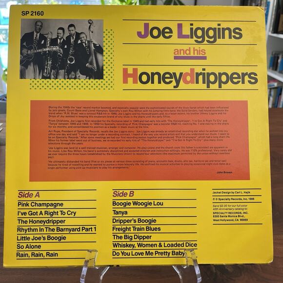 Joe Liggins And His Honeydrippers Vinyl LP 1986 Specialty SP 2160 - Picture 8 of 8